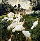 Claude Monet Canvas Paintings - The Turkeys